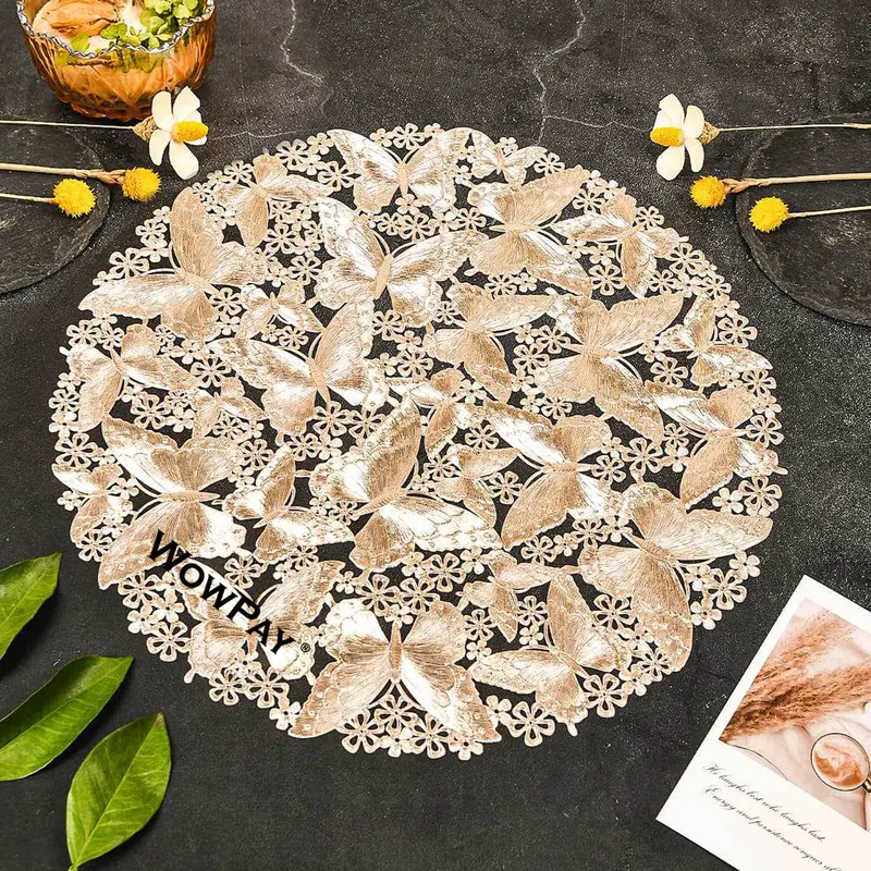WowPay Alas Piring Placemat Nordic PVC  Waterproof Tatakan Gelas Piring Meja Makan Dapur 5