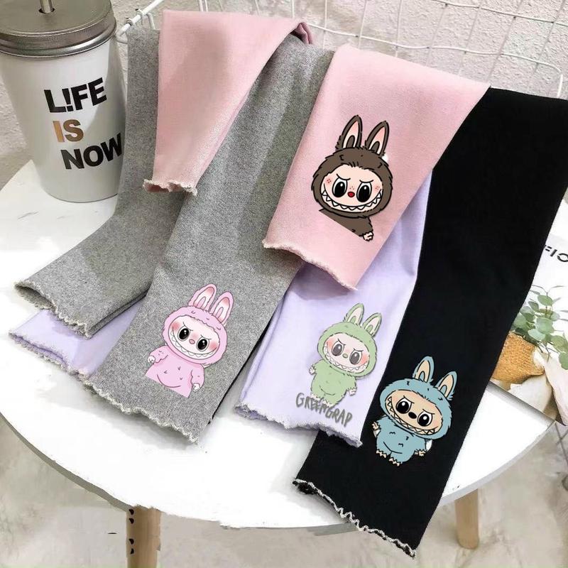 HEMAT 5 PCS Celana legging anak perempuan motif labuubuu usia 0-7 tahun Legging anak karakter viral legging bayi 4