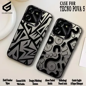 Case Compatible For TECNO POVA 5 / POVA 5 PRO SOFTCASE HYBRID IMD PLATE HOLOGRAM PREMIUM SO COOL ( ABSTRAK D ) Casing Glossy Terbaru 2025
