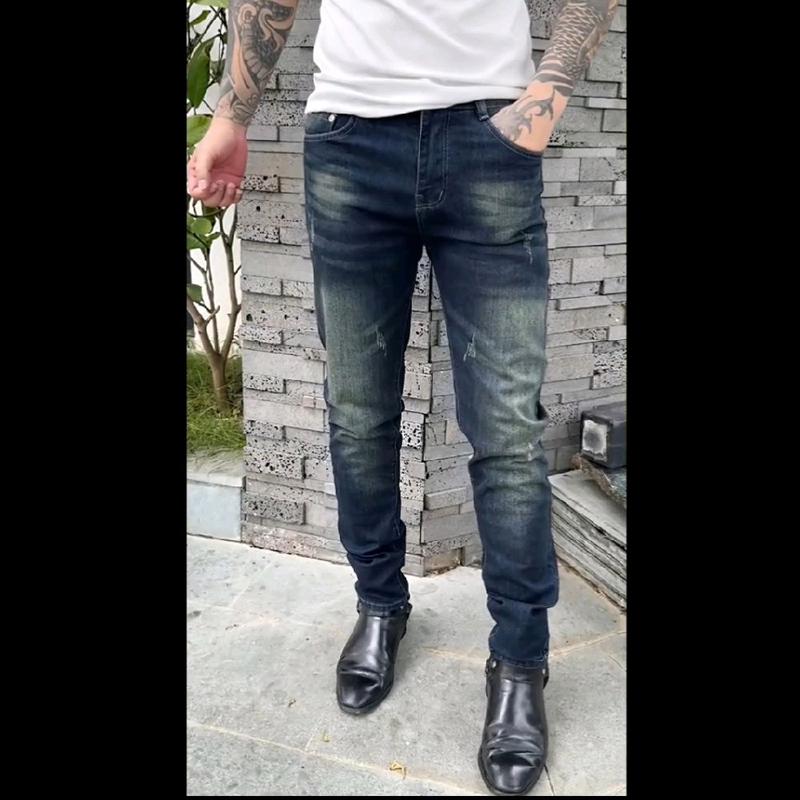 Quần Jean Nam Cao Cấp Màu Xanh Dơ Cào xước nhẹ R333 TH Jeans-6868 [Freeship] dáng Slim, có túi, chất Denim coton co giãn, bền màu, ôm dáng,sang trọng.