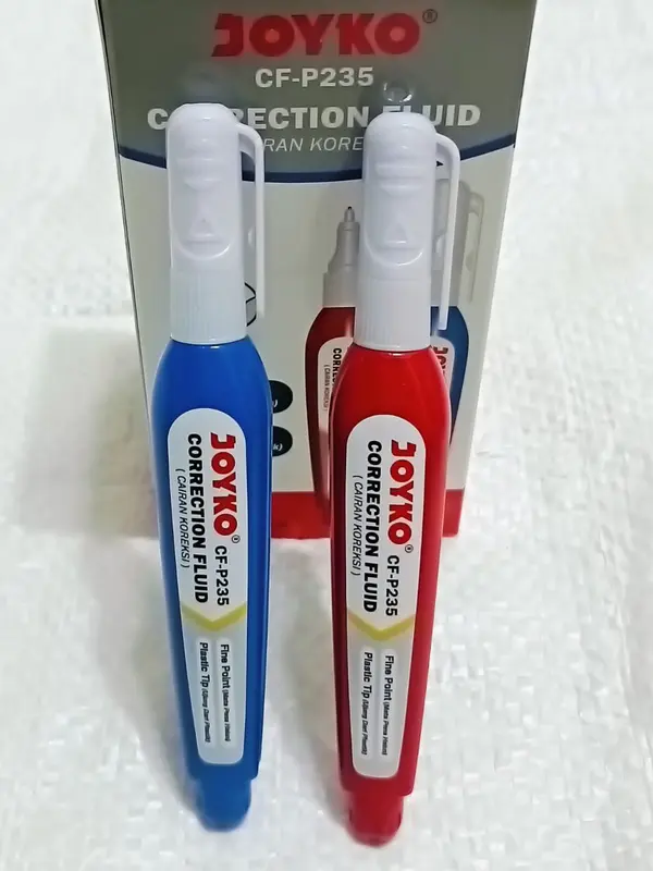 12 Pcs/ 1 Pak Tip ex Cair Joyko CF-P235 [12 Pcs] / Cairan Koreksi Pulpen / Penghapus Cair Joyko / Tip Ex Cair Joyko 1 Pack / Tip X Kecil Joyko / Penghapus Pena 1 Pak / Alat Penghapus Pulpen Ballpoint Pen Joyko Merah 4