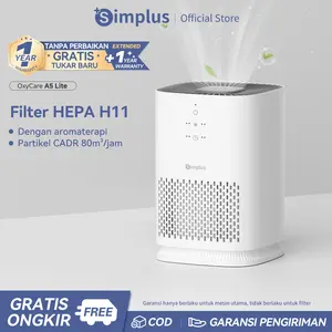 【SPECIAL PROMO】Simplus Air Purifier Mini Pemurni Udara Filter HEPA H11 Timer 8 Jam Penghilang Alergen Penggunaan Meja Kamar KQJH008-HPC