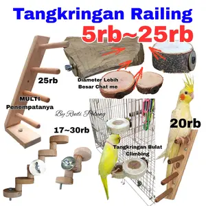 Tangkringan Panjatan Kayu railing sunconure falk lovebird kenari parkit pineaple conure