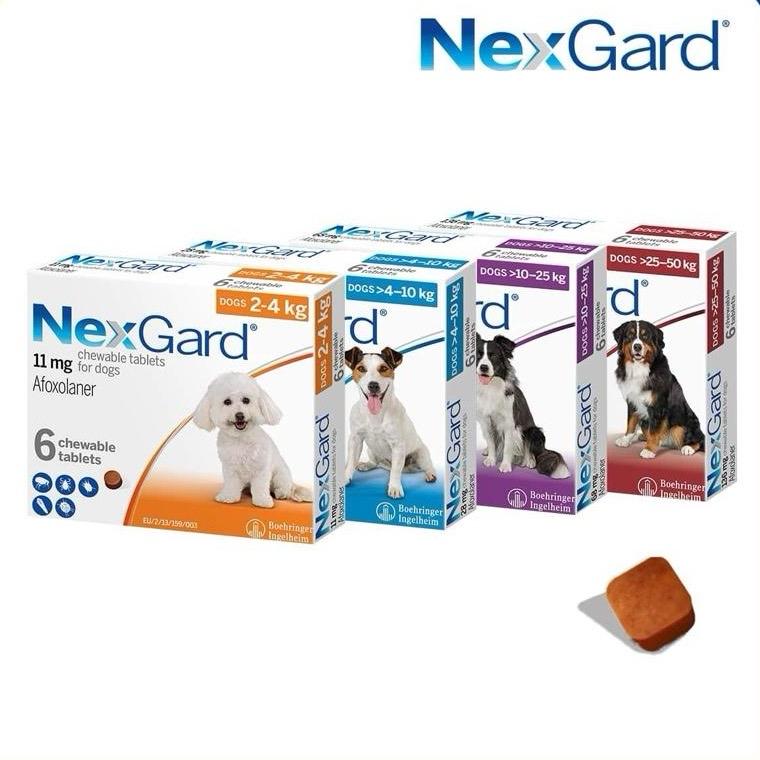 VIÊN NHAI TRỊ VE, BỌ CHÉT, RẬN DÀNH CHO CHÓ( lẻ 1 viên), (1 hộp 6 viên)