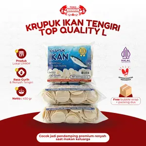 Dua Putra Tanjung Krupuk Ikan Tengiri Top Quality 450gr Cemilan Kerupuk Tenggiri Jajanan Renyah