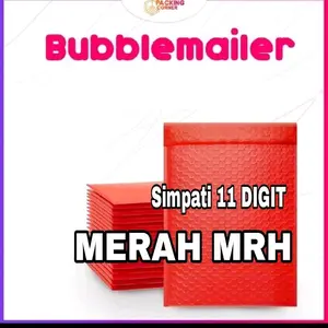 Bubble Amplop Packing Pembungkus Pelindung bahan plastik seri warna red merah MRH