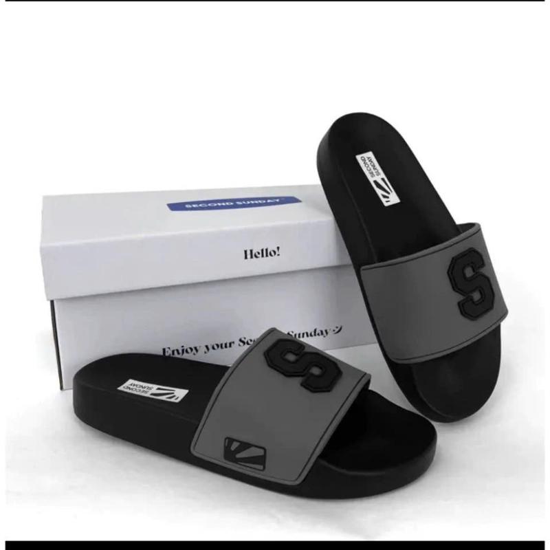  36-44 Dép quai ngang hottrend nam nữ hình chữ S in nổi chống nước đế cao 2cm form dáng chuẩn sản xuất chất lượng - DéP Đế Bằng Slipper Cao Su 