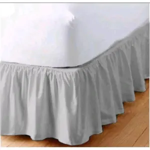 BIG Sale Bed Skirt Katun Motif Embos Punutup Kolong Kasur