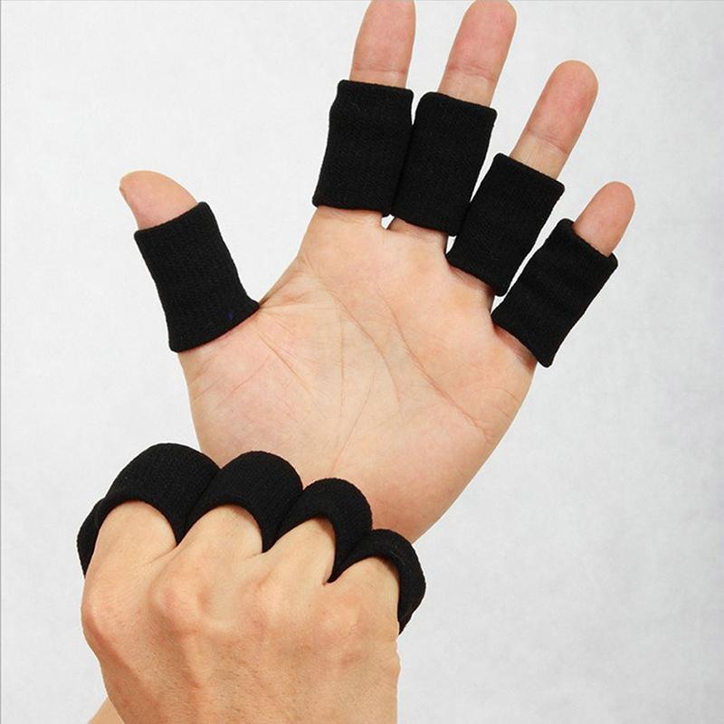 Product Introduction of 10 PCS Finger Sleeves Elastic Fingerstall Protector Guard Stretchy Basketball Support Wrap Gym Fitness Volleyball Brace Guard 14