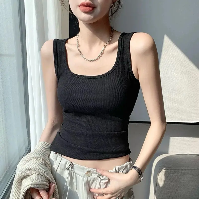 Áo Ba Lỗ Dây To Có Mút Ngực, Áo 2 dây bản to cổ vuông màu trơn (Có bigsize) BL258 | BigBuy360 - bigbuy360.vn Áo Ba Lỗ Dây To Có Mút Ngực, Áo 2 dây bản to cổ vuông màu trơn (Có bigsize) BL258 | BigBuy360 - bigbuy360.vn