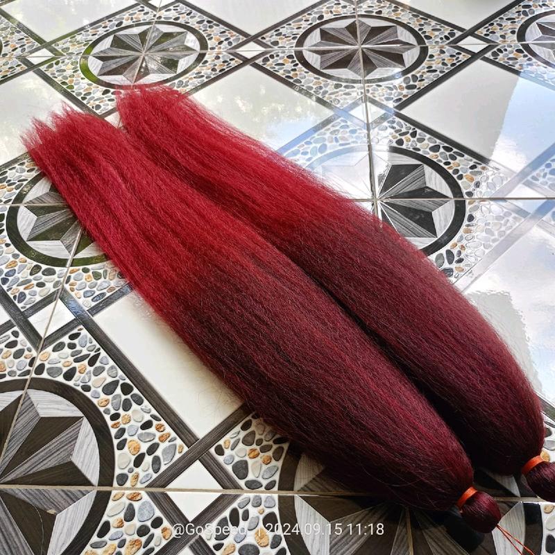 Rambut Cemara Extension Ombre mix 2 warna panjang 80 cm berkualitas halus Extension 7