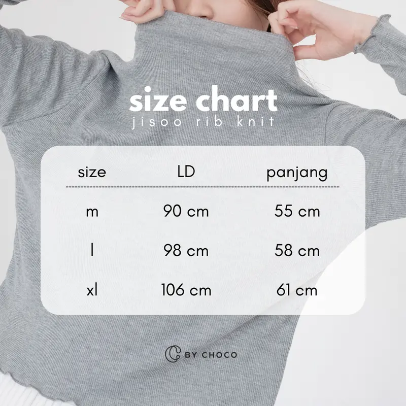 Jisoo Inner Combed Rib Knit Lengan Panjang 5