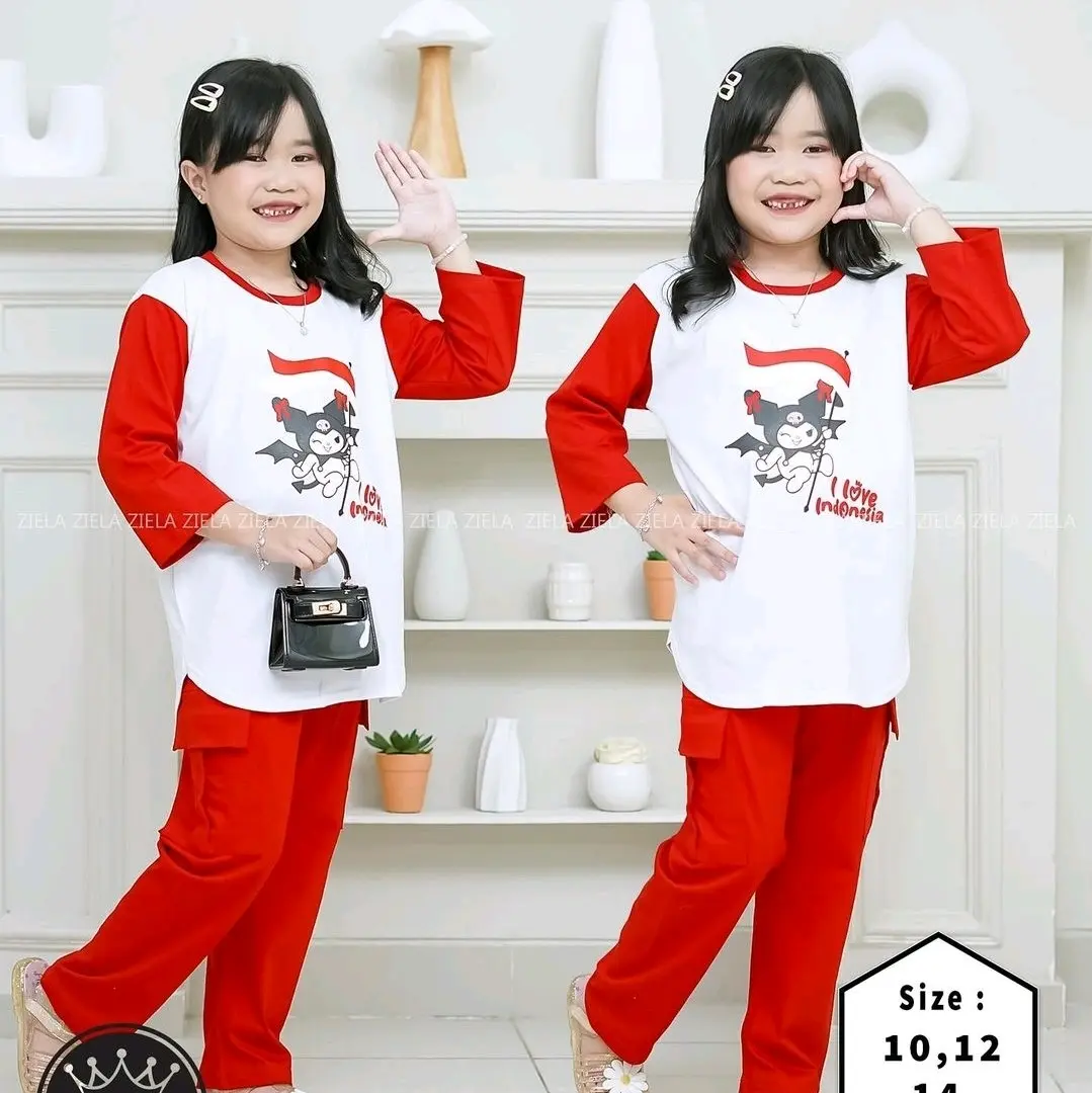 setelan anak merah putih/ setelan anak/ setelan anak terbaru/ banu anak perempuan
