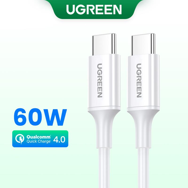 UGREEN Cáp USB C sang Type C, PD 60W, Sạc nhanh QC4.0, Cáp dữ liệu, Tương thích với Macbook và Samsung S10 Plus, Cable 60518
