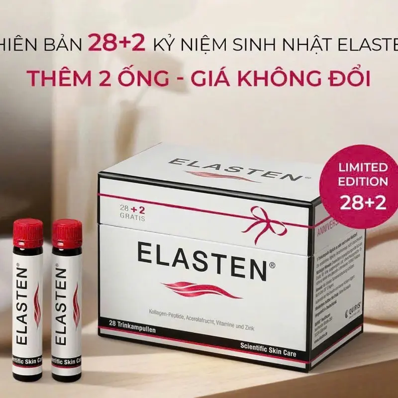 [Live] Collagen Elasten 28 ống hàng công ty hỡ trợ trẻ hoá da