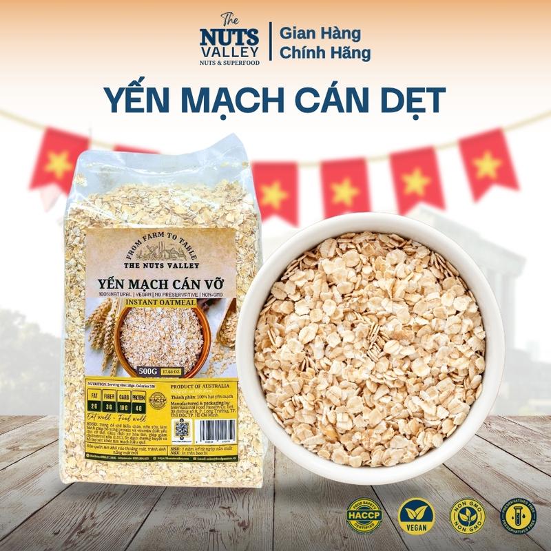  Yến Mạch Cán Dẹp Nguyên Chất – Ăn Kiêng Ăn Dặm Tốt Cho Tiêu Hóa Eat Clean Noel Giáng Sinh – Oats The Nuts Valley 
