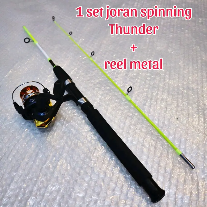 joran murah spinning casting fiber padat Thunder reel metal 0