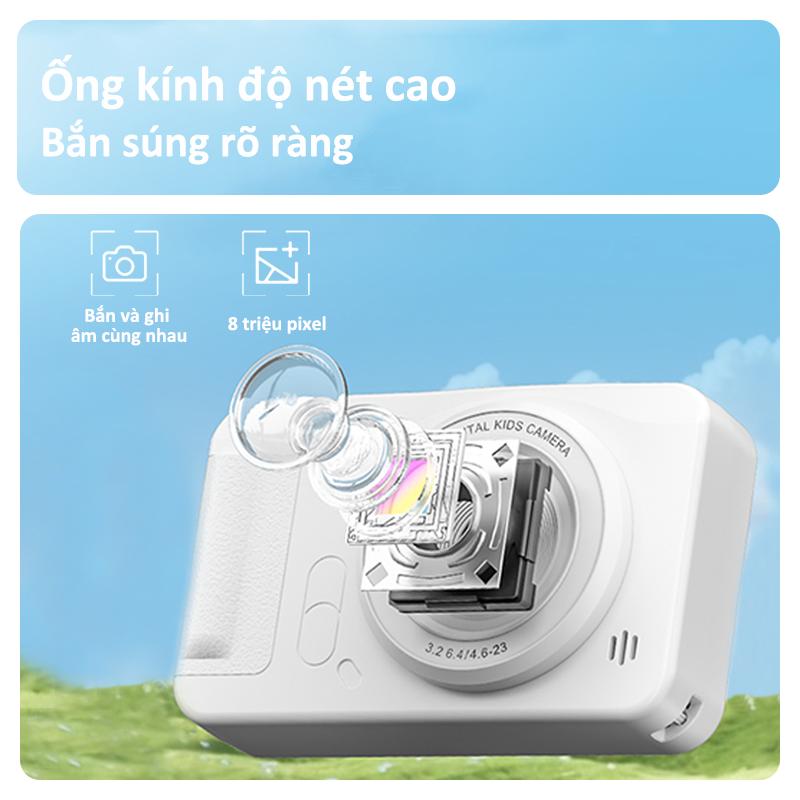 LOOPPOINT Máy ảnh kỹ thuật số Chụp ảnh & Video CCD HD 2.4IPS Màn hình 8x Zoom Mini Pocket Camera cho sinh viên Quà tặng 6