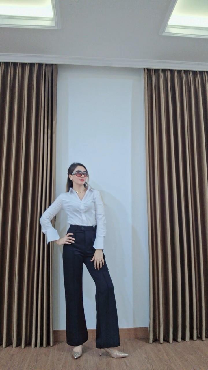 [FnM_Style] Kemeja Basic Lengan Panjang Press Body Wanita