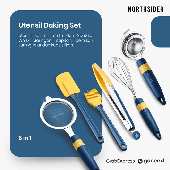 SC Utensil baking set 6 pcs | spatula silikon premium alat masak - A07521