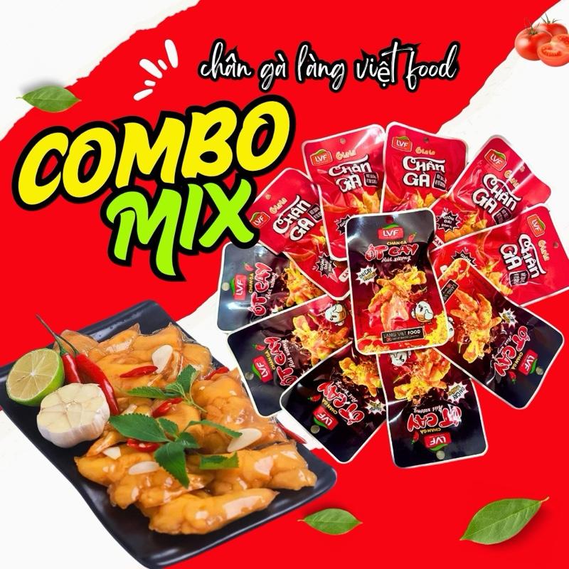 Combo Mix 30 Chân gà rút xương ố lala và ớt cay tặng thêm 2 chân gà