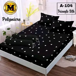 Sprei Homemade Motif  Minimalis,Seprai Aesthetic Bahan Kain Katun Disperse Halus Sudah 1 set dengan Sarung Bantal Guling, Ada Karet Disetiap Sudut