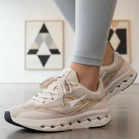 Tênis Feminino Esportivo Corrida Academia Leve e Confortável Respirável Amortecimento R1620F