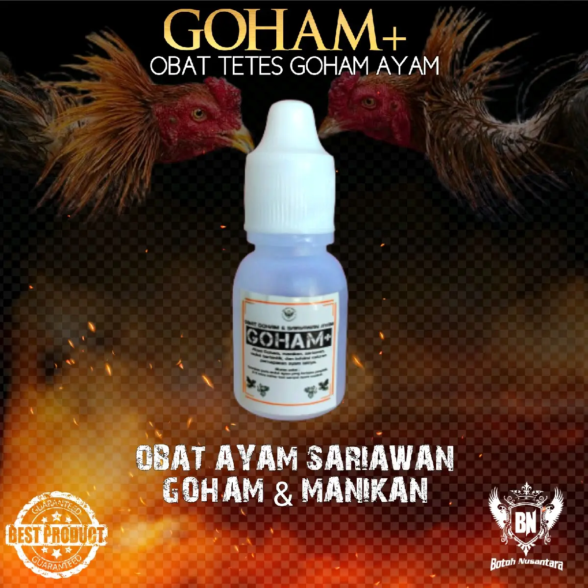 Obat ayam goham manikan sariawan luka infeksi paruh mulut ayam GOHAM+