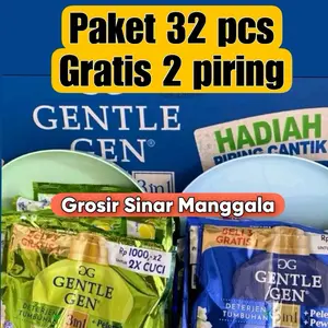 GENTLE GEN 32PCS FREE 2 PIRING DETERGENT CAIR SABUN CUCI BAJU