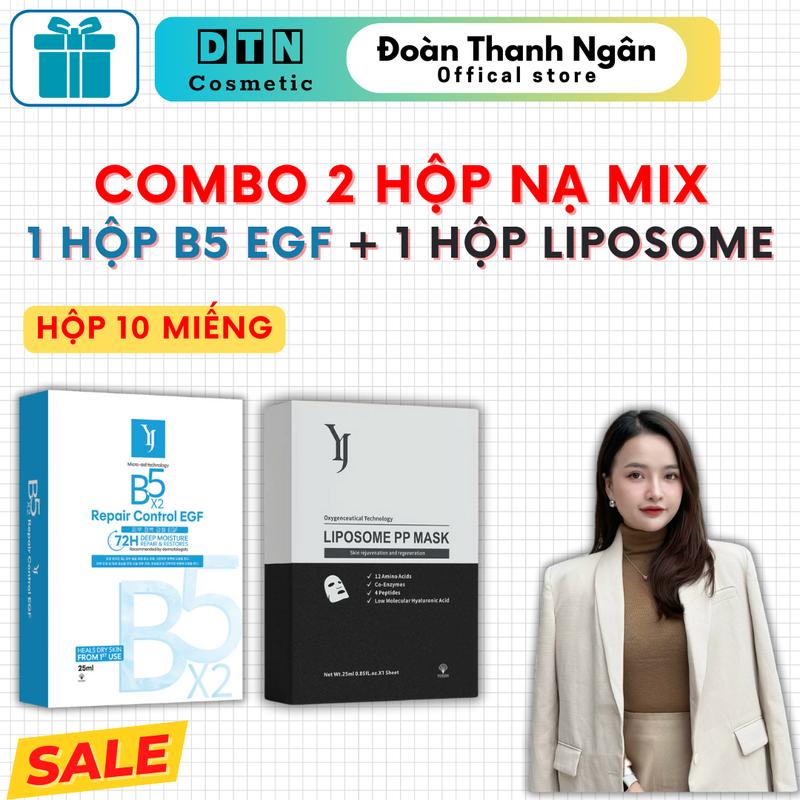  Combo 10 mặt nạ phục hồi B5 Yuejin + 10 nạ Liposome PP Mask Yuejin 