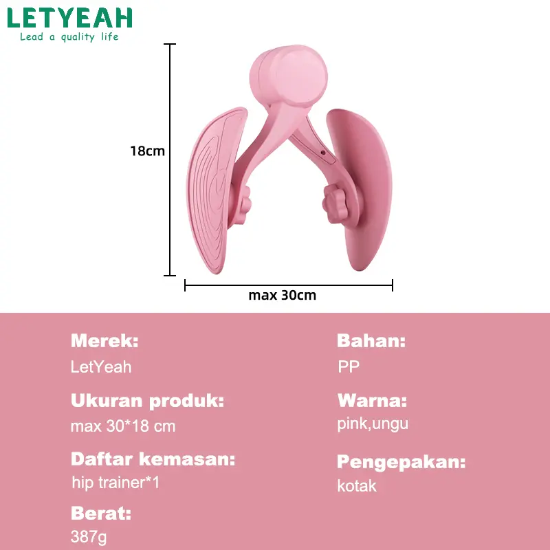 LetYeah Hip Trainer/Leg Abs Chest Trainer/Senam Kegel Alat Olahraga Wanita Di Rumah Fitness 8