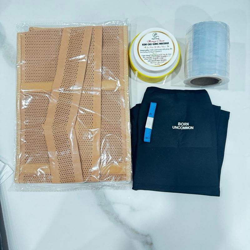   COMBO Kem Cuộn 10cm Quần Đai Thước  Kem Cao Gừng Massage - Huyền Beauty 