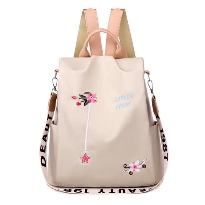 TAS RANSEL WANITA ANTI AIR FASHION COKLAT KREM BELIZA TA229C3 PREMIUM KERJA KOREA