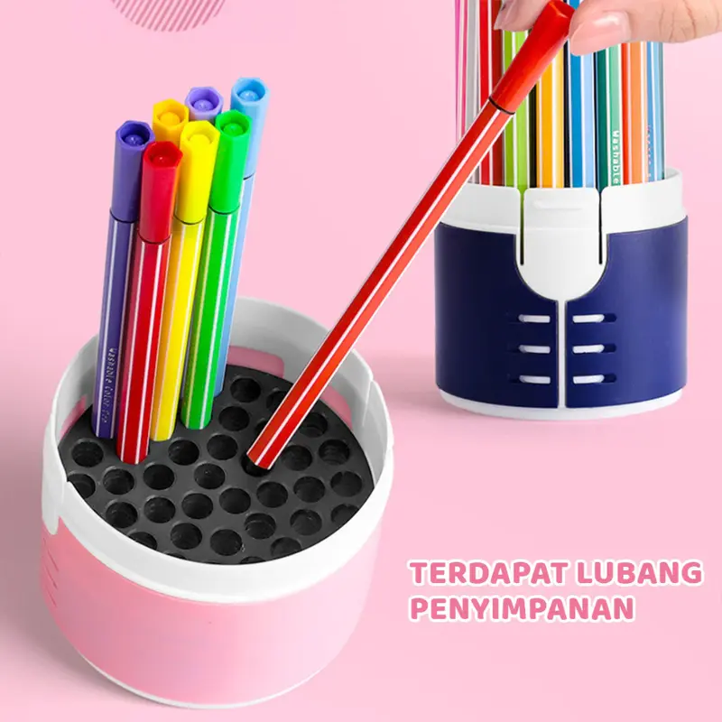 YH SPIDOL ANAK 1 SET PULPEN MARKER SPIDOL WARNA WARNI 12/24 WARNA / HEXAGONAL WATERCOLOR MARKER PEN 4