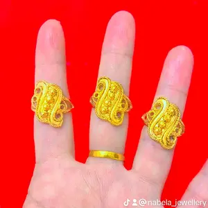 Cincin Kencana Lapis Emas Balut Kristal Premium