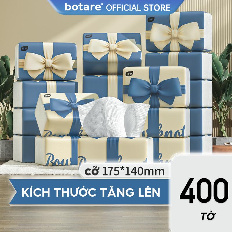 【20 Gói khăn giấy mềm mại Botare air cushion- công nghệ đệm khí tiên tiến, dai dày 4 lớp, 400 tờ/rút/ gói.