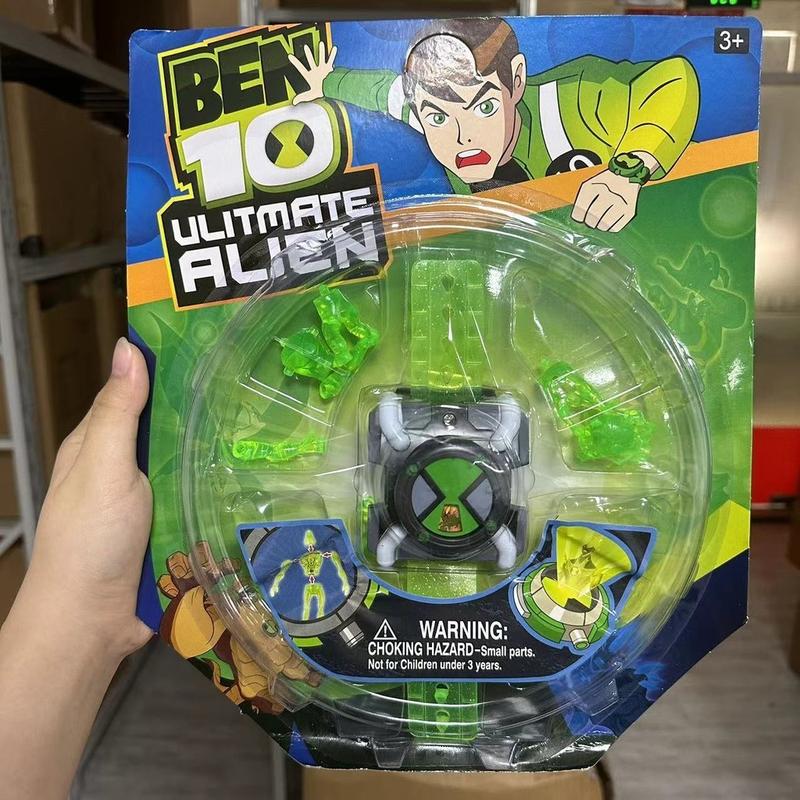 Đồ chơi biến hình Omnitrix Ben 10 – đồng hồ mô hình nói chuyện, đồng hồ có tính năng chiếu ảnh, phụ kiện dành cho trẻ em d58 sr3