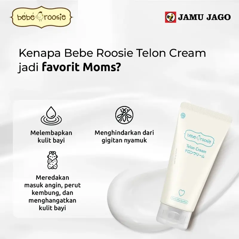 Bebe Roosie Telon Cream 60gr / krim untuk bayi Kulit Menghangatkan 5