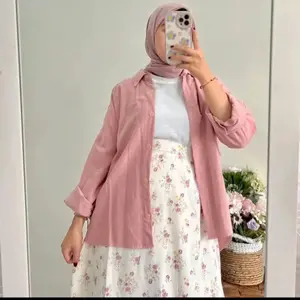 SETELAN WANITA 2IN1 ROK MOTIF DAN KEMEJA LENGAN BALON||ONE SET ROK FLORAL KOREAN STYLE DAN KEMEJA LENGAN PANJANG KEKINIAN Nyaman Santai