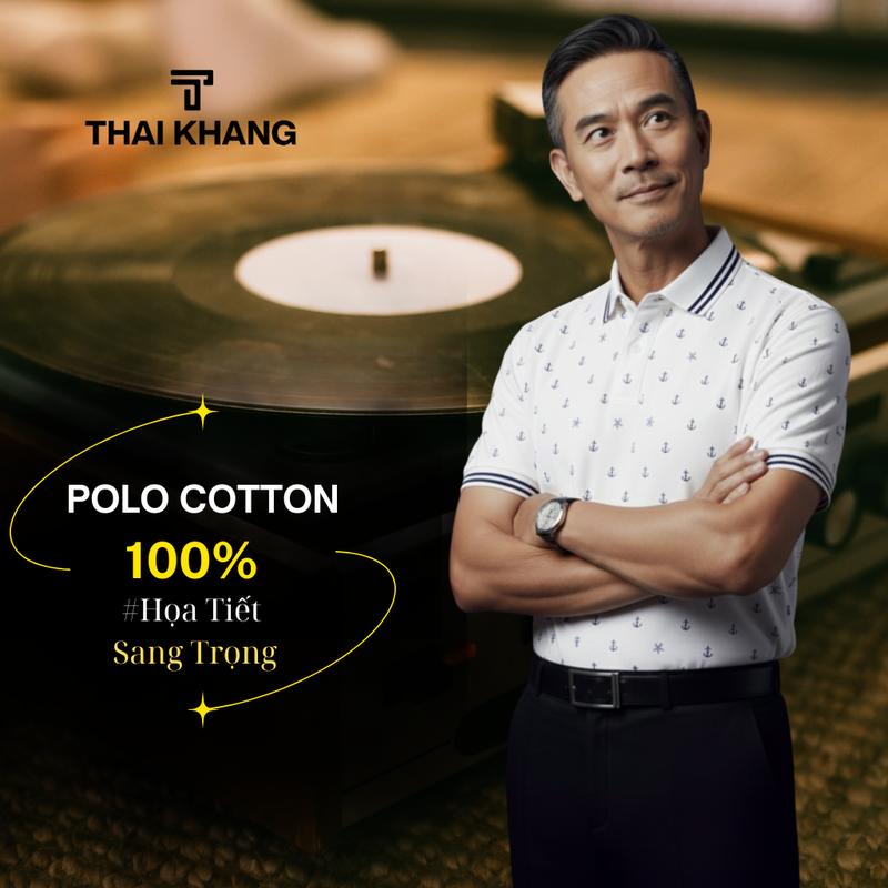  Áo thun nam trung niên Thái Khang áo polo cổ bẻ vải cotton cho giãn 2 chiều vải được xử lý mịn ATK38 