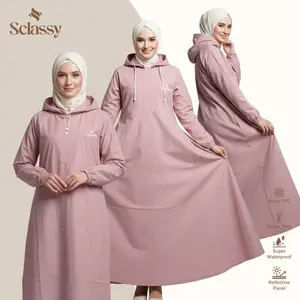 SCLASSY Jas Hujan Wanita Pastel Lucu Aesthetic