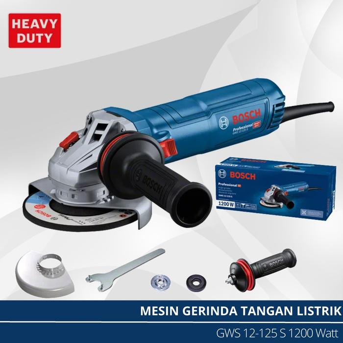 Gambar Bosch Mesin Gerinda Tangan GWS 12-125 S Angle Grinder 5Inch 1200 Watt dari MITRA TEKNIK ASL Kab. Bekasi Tokopedia