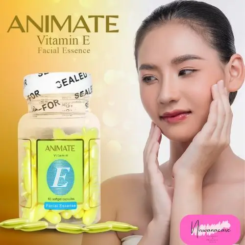 (1pcs) ANIMATE Facial  Essence/ Serum Vitamin Wajah isi 60 caps Mencerahkan Kulit Tubuh/ Memudarkan flek Hitam Tubuh Pencerah Perawatan