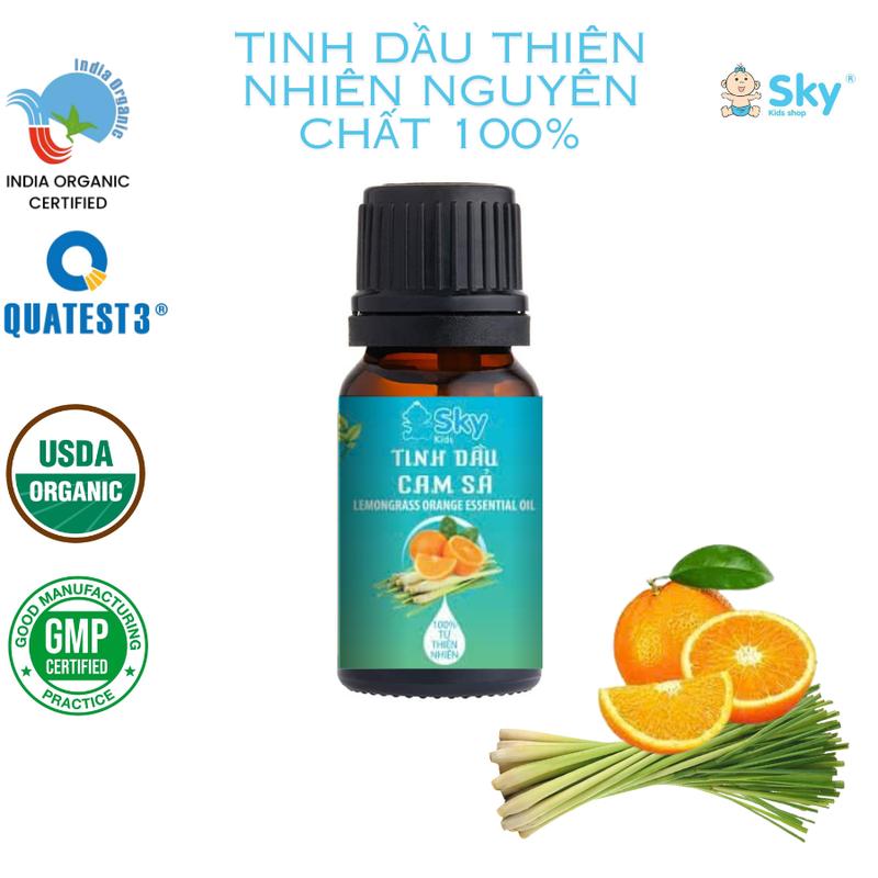 Tinh Dầu Cam Sả Sky Kids Nguyên Chất 100% Có Kiểm Định.