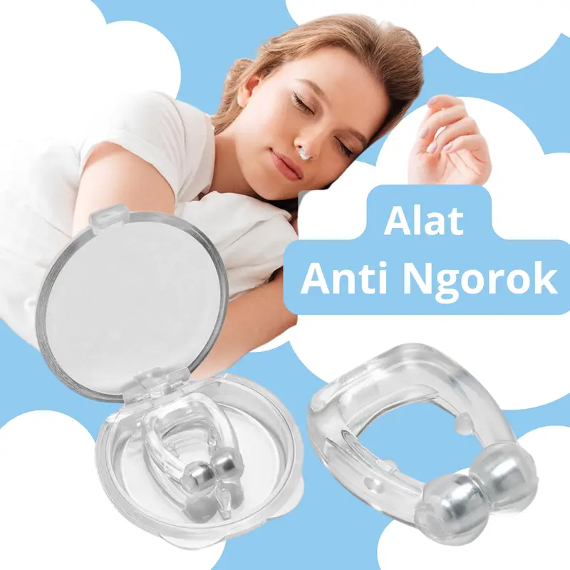 Alat Anti Ngorok Dengkur Dengan Magnet - Snore Stopper - Nose Breathing - Alat Tidur Nyenyak Lelap Dipasang di Hidung - Cleaning 1