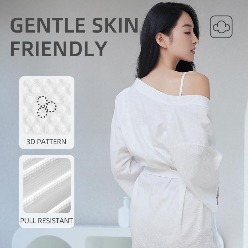 Product Introduction of Grace Luxury Disposable Bathrobe - Spa Robe for Women and Men, Disposable Salon Robe Smock 3