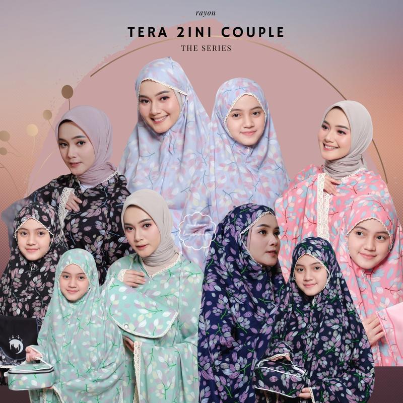 mukena rayon printing tera 2in1 (free tasbih) // cuci gudang last stock 0