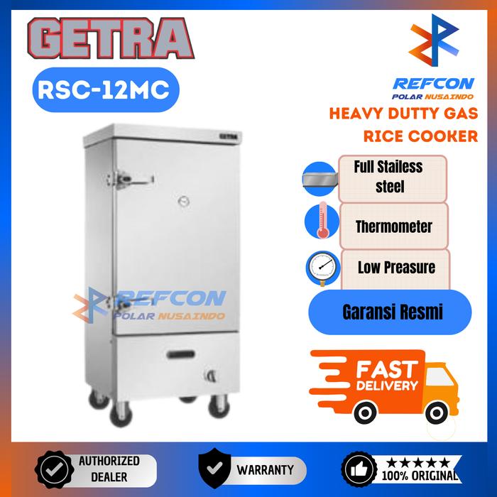 Gambar Heavy Duty Gas Rice Cooker GETRA RSC 12MC / RSC 12 MC Pemasak Nasi - Streamer 48 Kg dari Refcon Polar Nusaindo Kota Tangerang Tokopedia