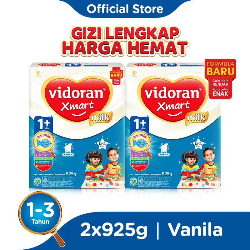 Vidoran Xmart 1+ Susu Pertumbuhan All Variant [925 G/2 Box] - Bubuk (Exp : 01.2026) 1