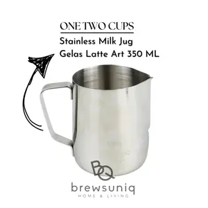 Brewsuniq Gelas Milk Jug Kopi Latte Art Pitcher Stainless Steel 600Ml untuk Kreasi Kopi Anda